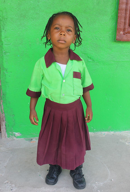 A student at Sheila Love High School in Liberia